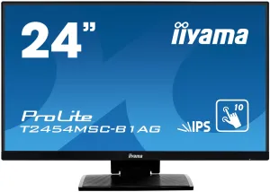 24"/60,5Cm (1920X1080) Iiyama Prolite T2454msc-B1ag 16:9 5Ms Touchscreen Vga Usb Hdmi Vesa Speaker Full Hd Black