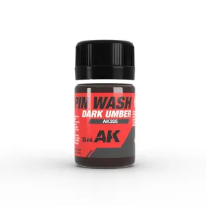 AK Interactive AK325 Dark Umber Pin Wash Enamel 35ml