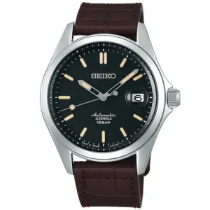 Seiko Mechanical (Japan Made) Automatic Dark Brown Leather Strap Watch SZSB017 SZSB017J